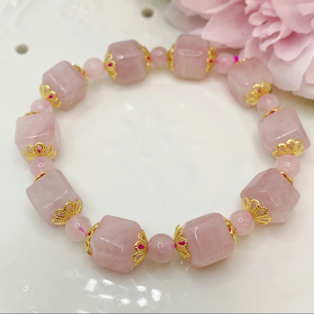 Nature Rose Quartz Bracelet